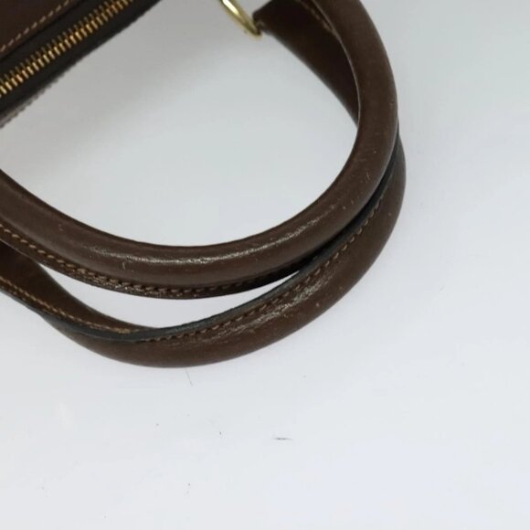 GUCCI GG Supreme Web Sherry Line Hand Bag PVC Beige Gold Red Auth sw234 - Picture 7 of 15